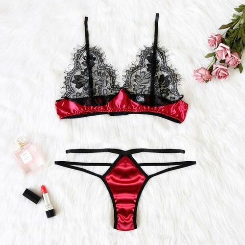 EP Large Size Women Hot Erotic Sexy Lingerie Lace Bra Crotch Porno