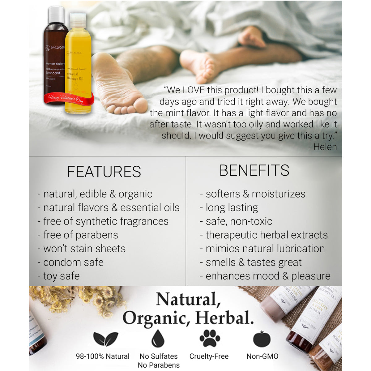 Sensual Edible Massage Oil - Sample Pack