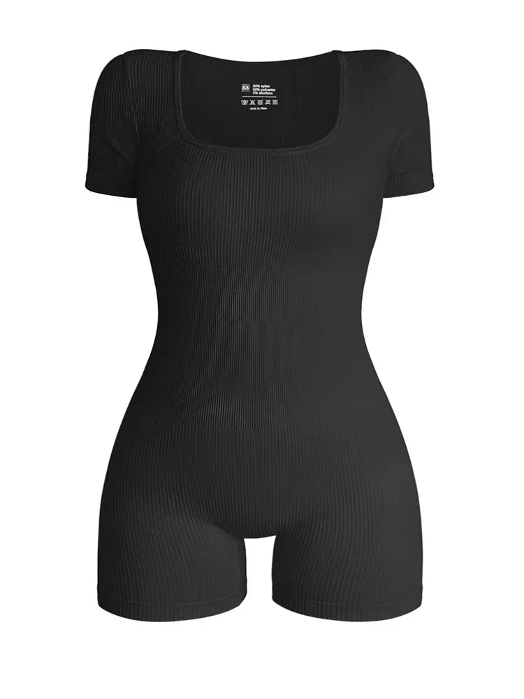 New Women Gym Wear Workout Clothing Bodysuits Short Sleeves Yoga