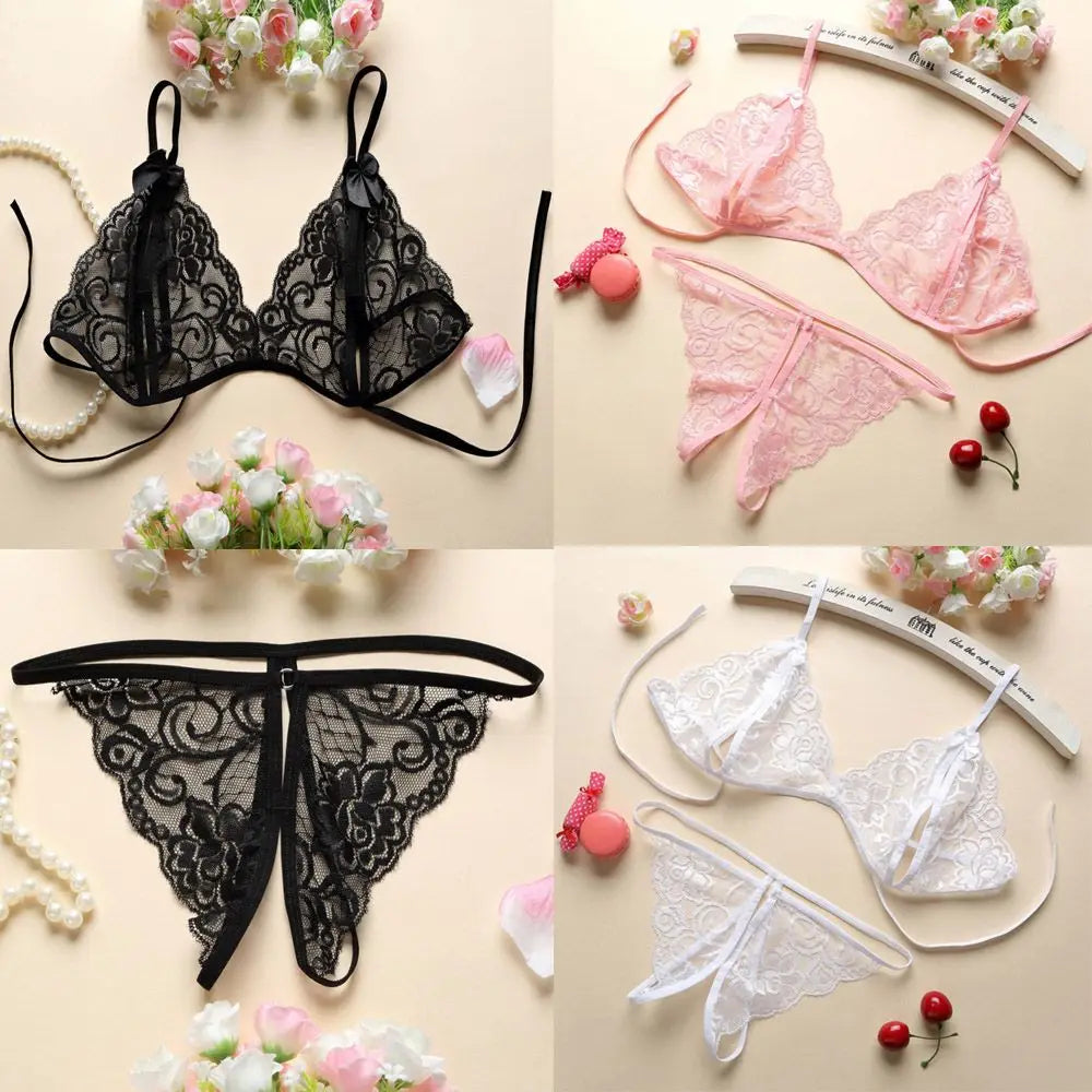 1set Lingerie Femme Sexy Women Lady Sexy Lingerie Lace Underwear