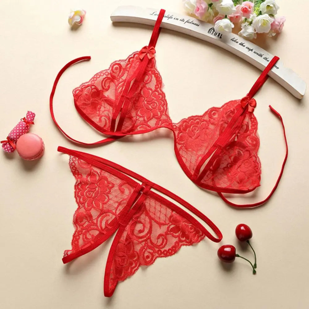 1set Lingerie Femme Sexy Women Lady Sexy Lingerie Lace Underwear