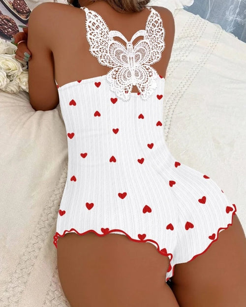 Sexy Elegant New Fashion 2024 Summer Casual Butterfly Pattern Heart