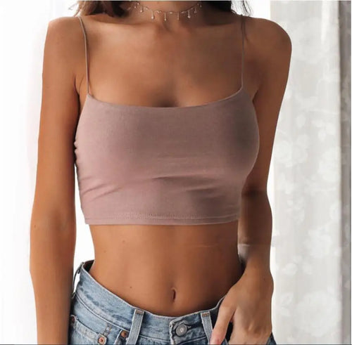 Hot Sale!Women Summer Camisole Crop Tops Sleeveless Slim Sling T-shirt