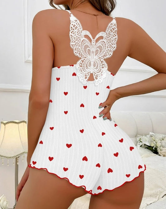 Sexy Elegant New Fashion 2024 Summer Casual Butterfly Pattern Heart