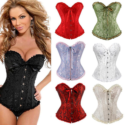 X Sexy Women steampunk clothing gothic Plus Size Corsets Lace Up boned